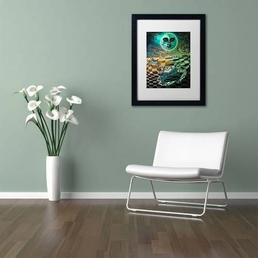Trademark Fine Art "Art Nouveau Zodiac Cancer" Canvas Art by Color Bakery White Matte, Black Frame