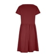thumbnail image 5 of Mifsaly A Line Dresses for Women Mini Short Sleeve Button Front T Shirts Dress Elegant High Waist Casual Summer Sundress 2026 S, 5 of 9