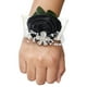 thumbnail image 1 of Ramillete de muñeca ligero Moyic con forma de rosa color negro, 1 of 6