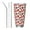 Straw Three-piece Set, variant on Picia Red Ladybugs Pattern 20 oz Tumbler Stainless Steel Vacuum Insulated Coffee Ice Cup Double Wall Travel Flask Dual Lid Water Bottle, Eco-friendly Car Cup-Straw Three-piece Set