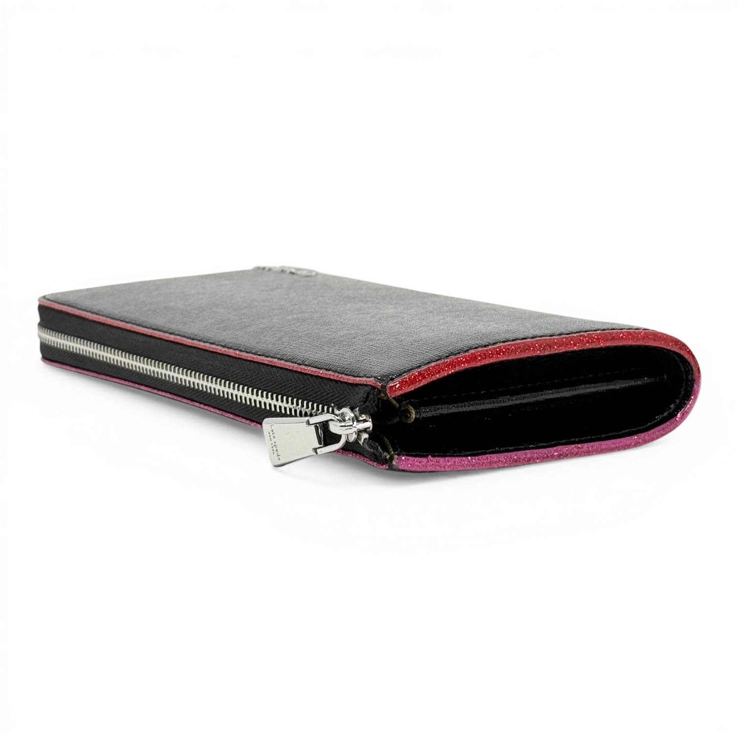 Kate Spade New York Women's Zip Around Saffiano Leather Continental Wallet (Black Multi)