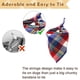 thumbnail image 4 of Bandanas para perros, bufanda para mascotas a cuadros naranjas para niños y niñas, tela duradera, pañuelo navideño para perros grandes y extra grandes, 4 of 7