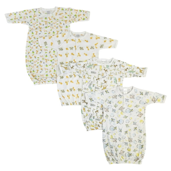 Bambini Layette Unisex Newborn Baby 4 Piece Gown Set