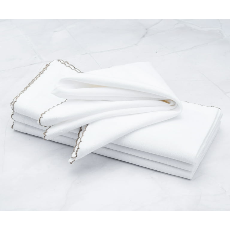 White Cotton Napkin Set, Our Invitation to Elegancy - Set of 2 or 4 – My  Kitchen Linens