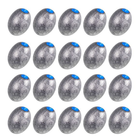 Ourlova 20 Pcs Plombs de Pêche Antirouille en Forme d'Olive Plombe de Poids Lancer Équipement de Pêche pour Eau Douce Eau Salée