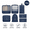 Navy Blue, variant on 7-Piece Khaki Travel Packing Cubes, Luggage Organizer Bags