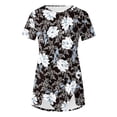 thumbnail image 5 of Fiudx Ofertas Flash Artículos En Oferta Blusa Casual de Manga Corta con Estampado de Botones y Cuello Redondo para Mujer, 5 of 5