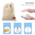 thumbnail image 6 of Pack Soap Storage Bags Zero Waste Mesh Soap Loofah Storage Bags for Shower, 5 Piece Fashionable Natural Cotton and Linen Shower Exfoliating Sponge Bag Comfortable Bubble Net Soap Protective Bag Net, 6 of 9
