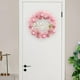 thumbnail image 2 of Corona de Navidad rosa, guirnalda navideña artificial, corona de puerta delantera para dormitorio, pared, hotel, jardín, comedor, 2 of 7