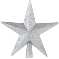 thumbnail image 1 of Ornativity Glitter Star Tree Topper - Christmas Silver Decorative Holiday Bethlehem Star Ornament Silver -, 1 of 6