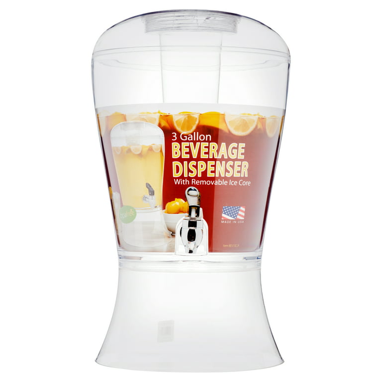 Creative Bath 3 Gallon Beverage Dispenser with Ice Core