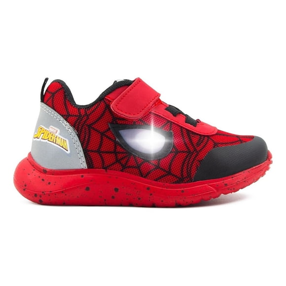 Tenis Niño Marvel Spider Man Hombre Araña Con Luz Led rojo 18