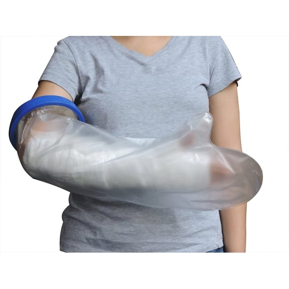 Housse Imperméable pour Plâtre de Bras, Légère, Réutilisable et Transparente - HealthGoodsIn