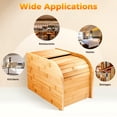 thumbnail image 2 of Bamboo Rice Storage Container Tabletop Rectangular Storage Container with Lid, 2 of 10