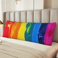 thumbnail image 6 of Disketp Rainbow Colored Print Body Pillow Cover - Super Soft 20x54 Body Pillow Case,Long Side Hidden Zipper, 6 of 8