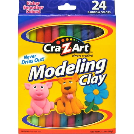 Cra-Z-Art Modeling Clay 24 Count of Beautiful Rainbow (Best Sculpting Clay For Beginners)