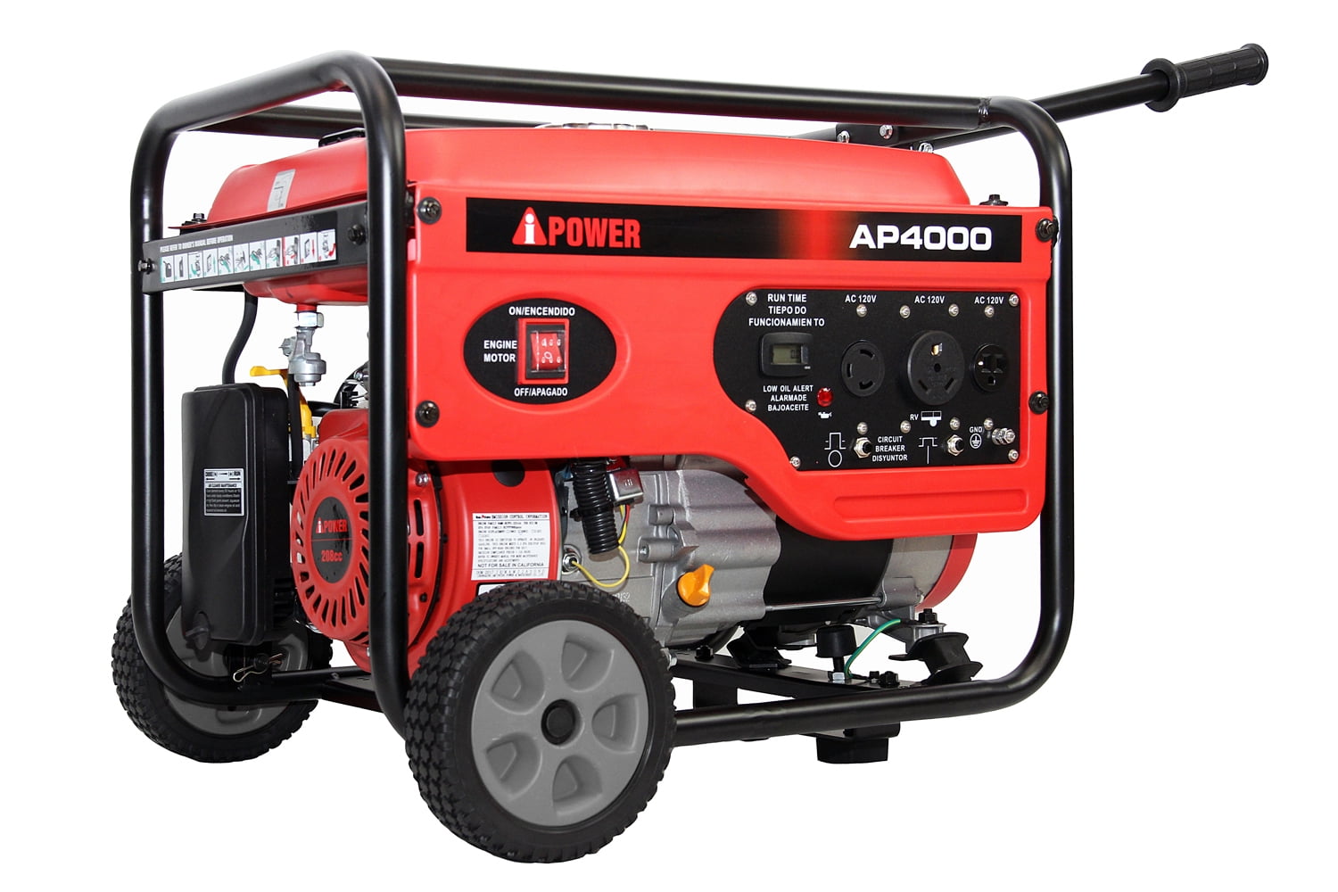 vertaler Ik heb een Engelse les bon Ai Power 4000W Gasoline Generator With Wheel Kit - Walmart.com