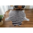 thumbnail image 3 of MDA Home Rio Black/White Faux Zebra Hide Microfiber Printed Rug, 3 of 5