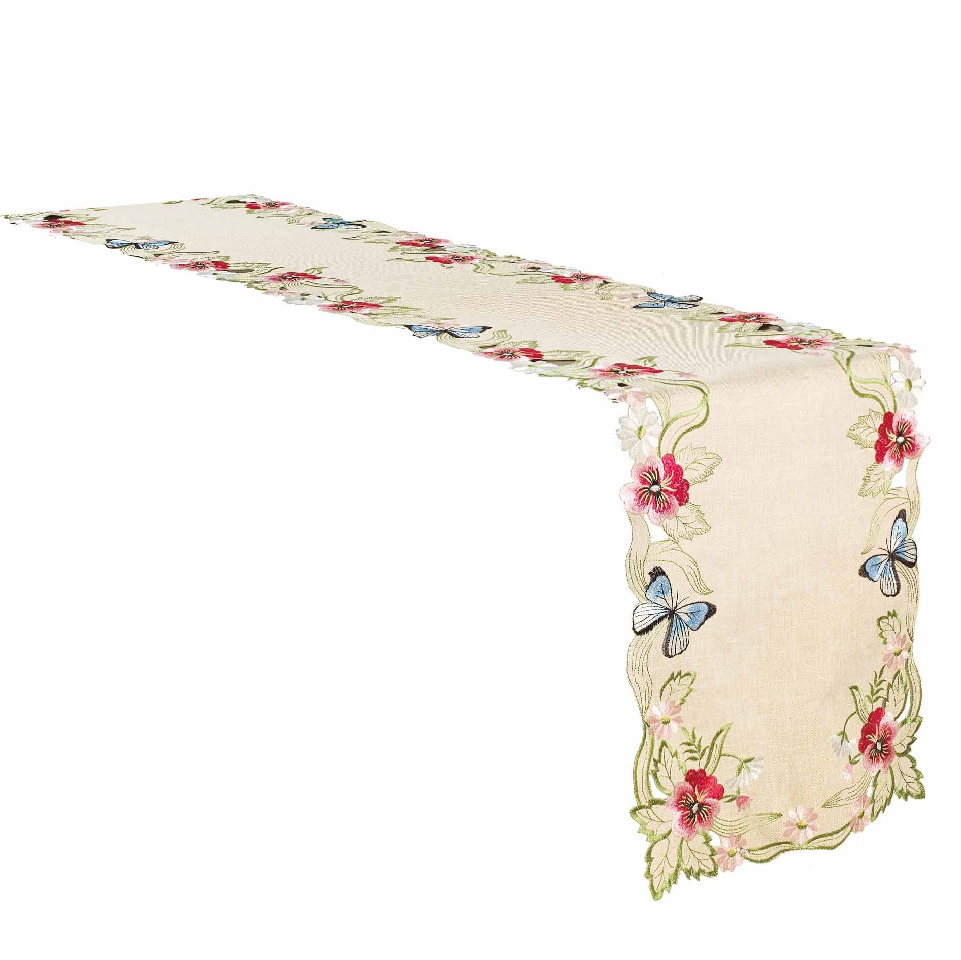 Table Runner for Dining Table, Gold Lace Table Linen, 14x108 inches - The Maliana Collection - Home Decor