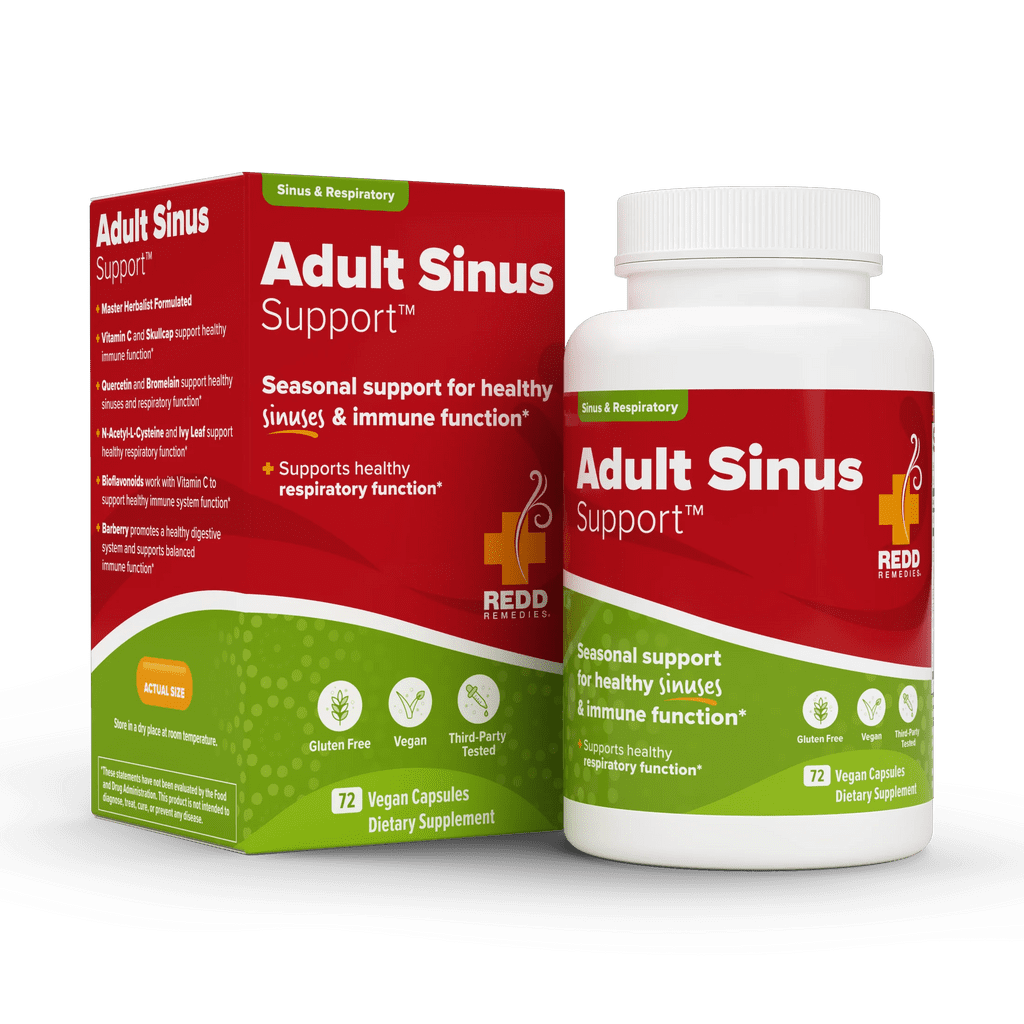 Redd Remedies, Adult Sinus Support, Respiratory and Immune Health Formula, 72 Vegan Capsules