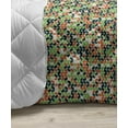 thumbnail image 3 of Leaves Down Alternative Comforter, Foliage Silhouette Pattern Abstract Nature Illustration Coming of the Spring Theme, Microfiber Quilt for All Season, 5 Sizes, Multicolor, by Ambesonne, 3 of 3