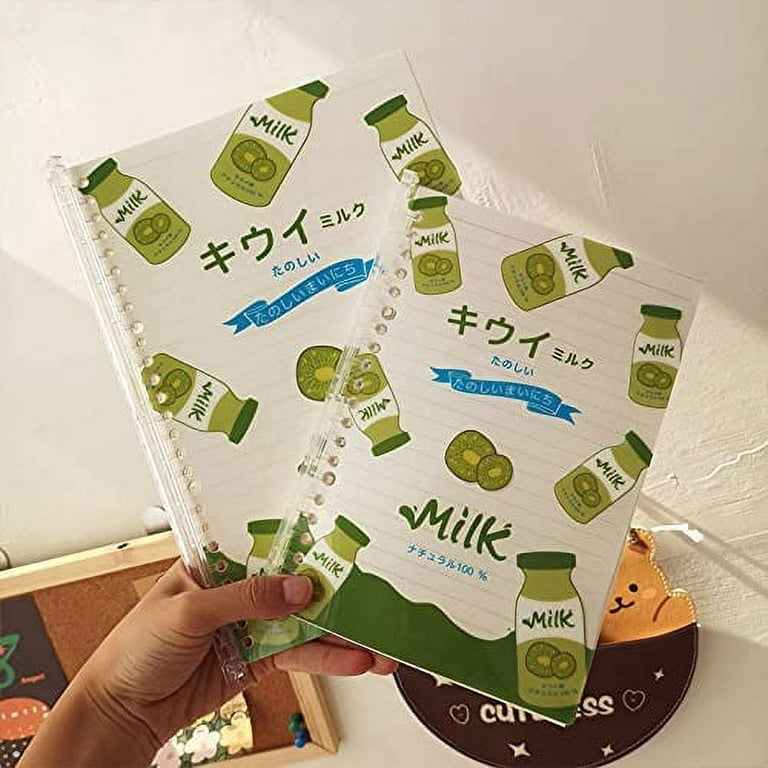 CoCopeaunt Kawaii Notebooks Kawaii School Supplies Japanese Kawaii Notebook  Loose Leaf Notebook Kawaii Things Kawaii Journal Notebook (A5,Strawberry  Milk) 