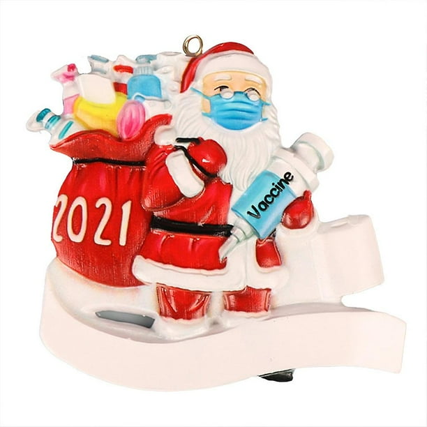Máscara de nombre DIY Papá Noel árbol de Navidad colgante joyería Navidad colgante muñeco de nieve decoración Festival regalo de bendición