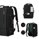 thumbnail image 2 of Mochila Lulumm Aviator para Viaje Expandible, Porta Laptop de 18 Pulgadas, Backpack Impermeable con Puerto USB, Capacidad 40L, Múltiples Compartimientos, Porta Lentes, Bolsa Ropa Mojada, 2 of 6