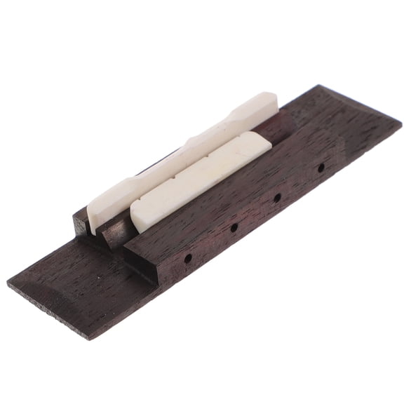 LULULION Durable Ukulele Bridge with Bone Saddle for Guitar Use Made of Rosewood and Ox Bone Fits Perfectly