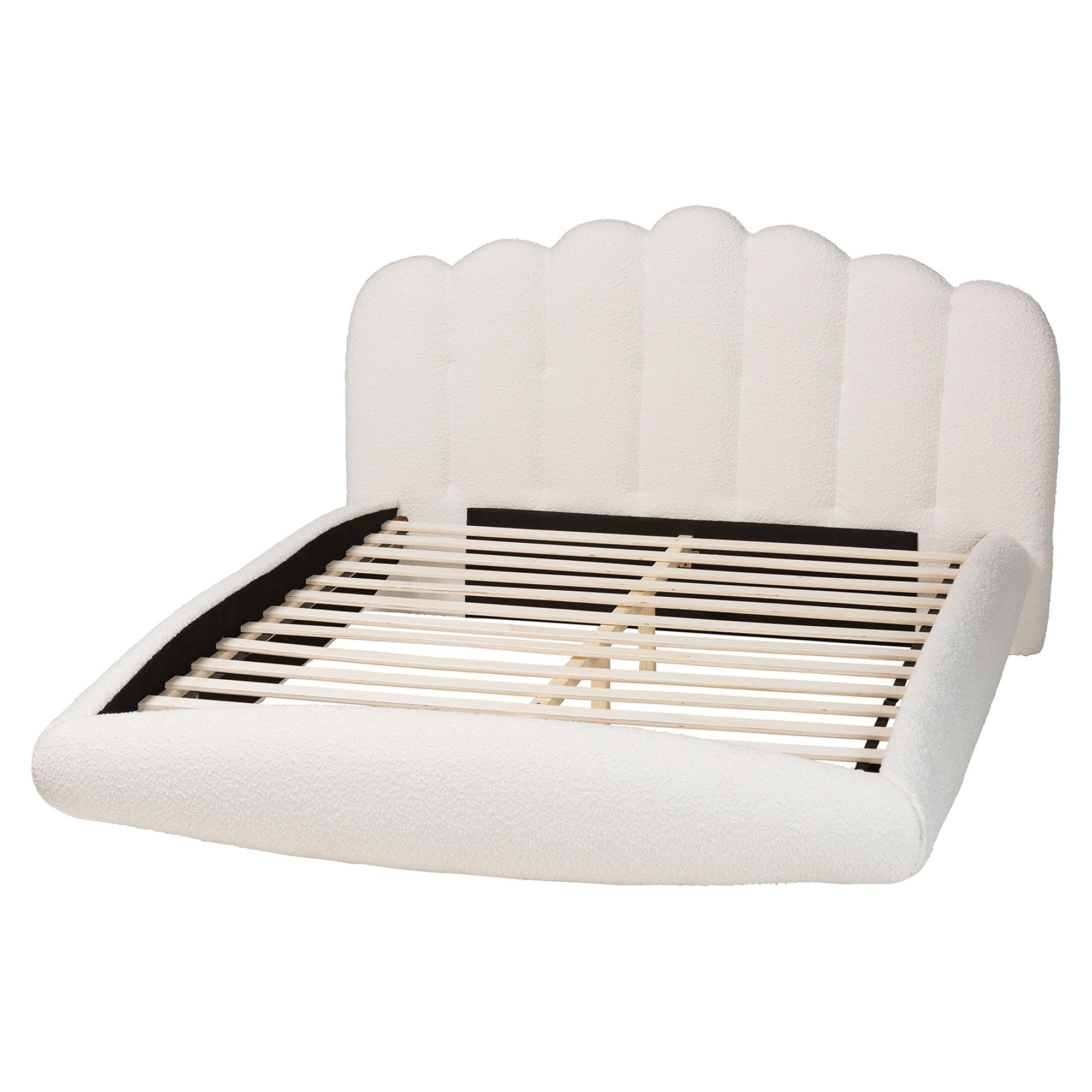 Baxton Studio Grenier Modern Floating Bed, Queen, Cream