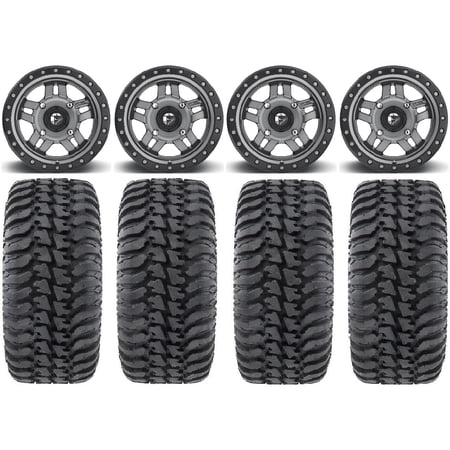 Fuel Anza Gunmetal 14 Wheels 30 Regulator Tires Sportsman RZR Ranger