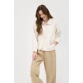 thumbnail image 1 of Blu Pepper Women's Ivory Snap Button Faux Fur Fleece Jacket, 1 of 5