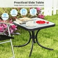thumbnail image 6 of Yardi Yard Tempered Glass Top Patio Table with Tempered Glass Table Top, Patio Table with Heavy-duty Metal Frame, Convenient Storage Side Table for Outdoor as Garden Poolside, Black, 6 of 7