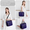 thumbnail image 5 of Blue and Black Checkered Pattern Insulated Leakproof Lunch Box for Women, Large Lunch Bag for Tween Teen Adult, Loncheras Para Mujer for Work Beach Travel Picnic Camping, 5 of 5