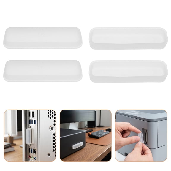 Yardwe Silicone Printer Port Dust Cover, Transparent, Easy Install, Durable Protection, 20Pcs