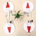 thumbnail image 4 of 4 Uds. de tapa para botellas de vino, Mini gorro de Papá Noel para Navidad, manualidades, suministros para fiestas, 4 of 9