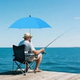 thumbnail image 3 of Sktrjpolfis Chair Umbrella with Clamp, 360° Adjustable Beach Umbrella, 83cm Diameter, UV Protection Rainproof Outdoor Umbrella, 3 of 5