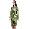 thumbnail image 4 of Moomaya Womens Full Sleeve Printed Midi Length Printed Bodycon Dress, 4 of 7