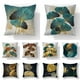 thumbnail image 2 of Funda de almohada con estampado de hojas de Ginkgo, cubierta de cojín decorativa para el hogar, de lino dorado, para sofá y coche, 45x45CM, 2 of 4