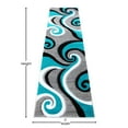 thumbnail image 4 of Emma + Oliver 2x7 Accent Rug with Modern 3D Sculpted Swirl Pattern and Varied Texture Piling in Turquoise, Black, White & Gray, 4 of 6