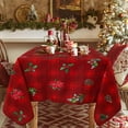 thumbnail image 2 of Christmas Tablecloth for Rectangle Table Cloth,60 x 84 inch, New Year''s Eve Tree Snowflake Floral Decoration Christmas Table Cover Waterproof and Oil Proof Table Cloth for Party Kitchen Dinner Decor, 2 of 6