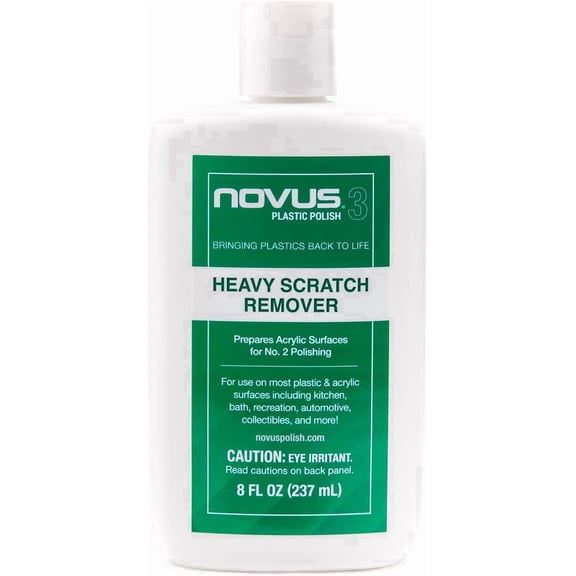 Novus Plastic Polish #3 Heavy Scratch Remover, 8 oz