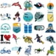 thumbnail image 2 of Calcomanía de vinilo impermeable Stickers Gymnasia para niñas, 50 unidades, 2 of 2