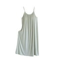 thumbnail image 2 of Fanxing Womens Nightgown Built in Bra Sleeveless Long Night Gown Slip Sleep Dress Swing Sleepwear Soft Flowy Lounge Dress Green,XXL, 2 of 6