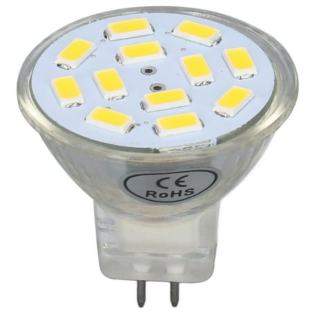 

4PCS MR11 12LED Light Bulb 4W 400LM Double Pin Base Landscape Spot Light Bulb for Bedroom DC12VWarm White