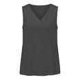 thumbnail image 7 of DAFPZW Tank Tops for Women Loose Fit Sleeveless Shirts Straight Hem V-Neck Summer Clothes Ruched Women's Tees and Tanks, 7 of 7