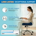 thumbnail image 4 of Extra Thick Large Seat Cushion -19 X 17.5 X 4 Inch Gel Memory Foam Cushion with Carry Handle Non Slip Bottom - Pain Relief Coccyx Cushion for Wheelchair Office Chair (Blue (1PACK)), 4 of 6