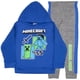 thumbnail image 1 of Conjunto de ropa Minecraft para niños, pantalones de forro polar y sudadera con capucha, talla 4, 1 of 7