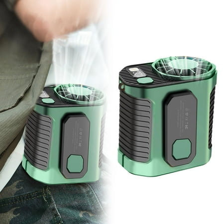 

Clearance! Meiiso Green Construction Site Convenient Fan Household Fan Premium Home Appliances Waist Hanging Fan Outdoor Portable Usb Rechargeable Waist Clip Fan Desktop Handheld High Speed Fan B