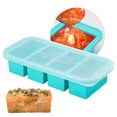 thumbnail image 1 of Contenedor de sopa AgiGear de silicona con tapas para congelador, 250 ml, 1 of 7